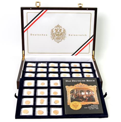 Dt. Kaiserreich / GOLD - Sehr empfehlenswerte Sammlung von 36 Goldmünzen,