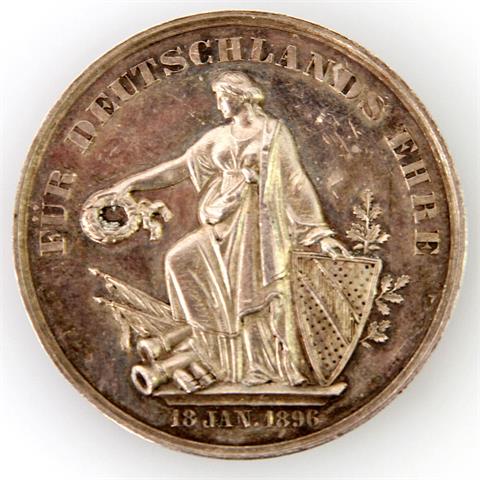 Silbermedaille 1896 der Stadt Baden für die Krieger von 1870/71,