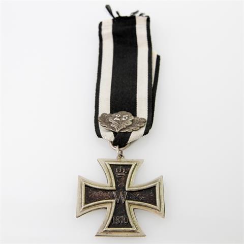 Eisernes Kreuz 2. Klasse 1870 am Band mit Jubiläumsspange '25',