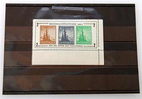 Briefmarken - Allierte Besetzung 1945 Block 1 x a, Weihnachtsblock in Top Postfrischer Erhaltung. Es handelt sich um den Block