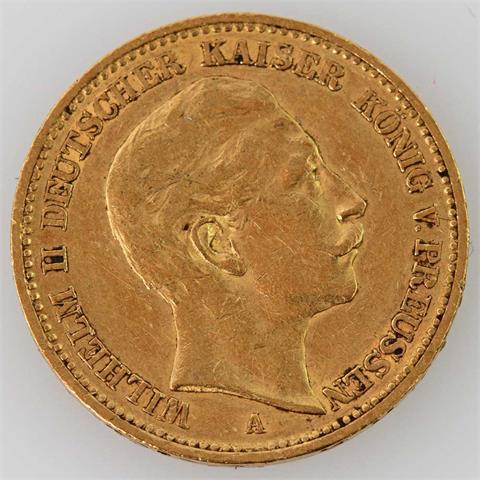 Preussen - 20 Mark 1889/A, Wilhelm II,