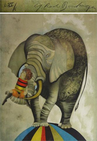 RODO-BOULANGER, GRACIELA (1935): Dompteur mit Elefant.