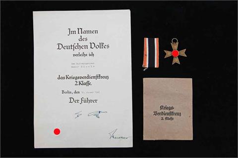 III. Reich - Kriegsverdienstkreuz 2. Klasse am Band
