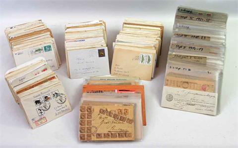 Briefmarken - Koffer mit 100ten Belegen. Ca. 90 Belege Infla-Dienst DR.