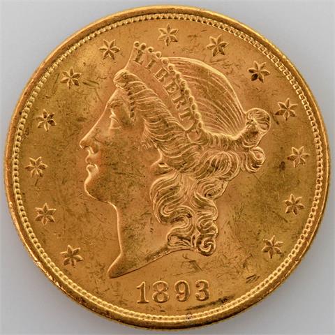 USA/GOLD - 20 Dollars 1893 S,