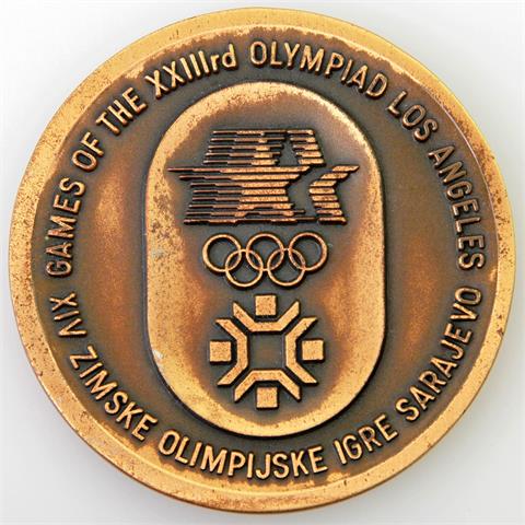 Medaille - Olympia Sarajewo-Los Angeles 1984,