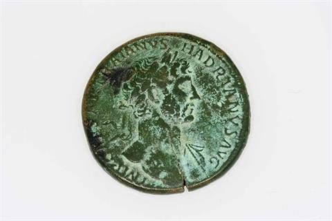 Antike, Röm. Kaiserreich - Sesterz des Hadrian, 118 n. Chr.,