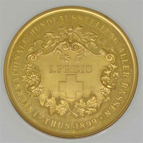 Medaille - Hundeausstellung Thun 1899, I. Preis,