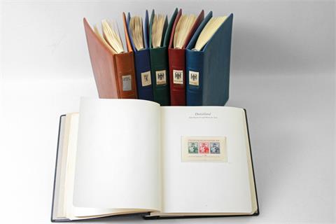Deutschland nach 1945 - Sammlung in 6 Vordruckalben, darunter interessanter