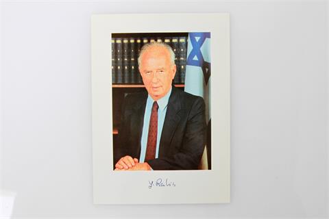Autographen - Jitzchak Rabin (1922-1995), ehemaliger Ministerpräsident Israels,