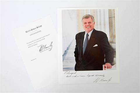 Autographen - Edward M. Kennedy, 1932-2009, ehemaliger US-Senator,