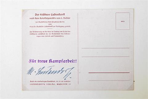 Autographen - Mathilde Ludendorff, 2. Ehefrau Erich Ludendorffs,