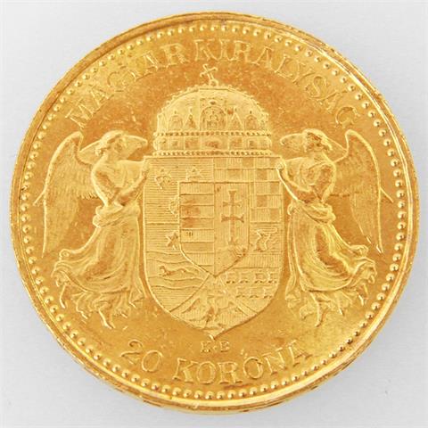 Ungarn/GOLD - 20 Kronen 1892, Kremnitz,