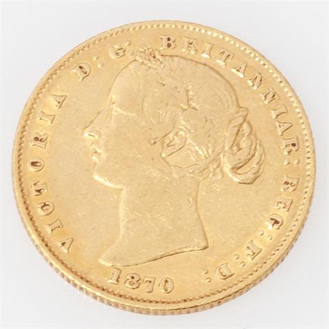 Australien/GOLD - 1 Sovereign 1870, Sydney Mint,