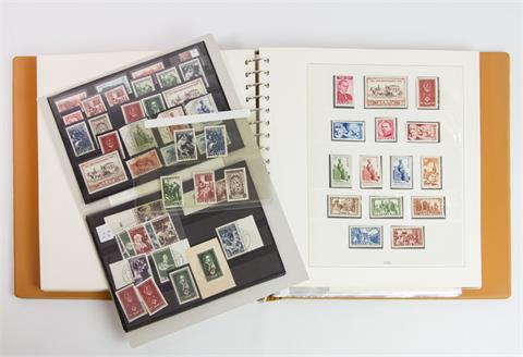 Briefmarken - Saarland ab 1947. Viele gute Werte, Druckdaten (Bogenecken) Bogenteile, Belege etc.