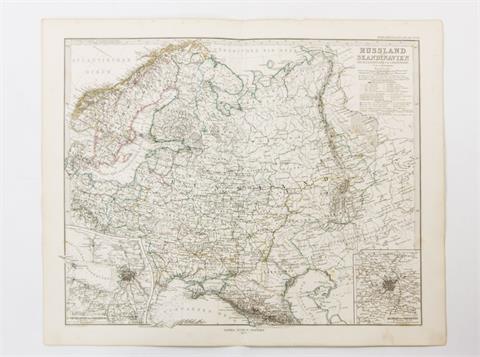 2 Landkarten Süd-Russland und Kaukasien sowie Russland und Skandinavien,
