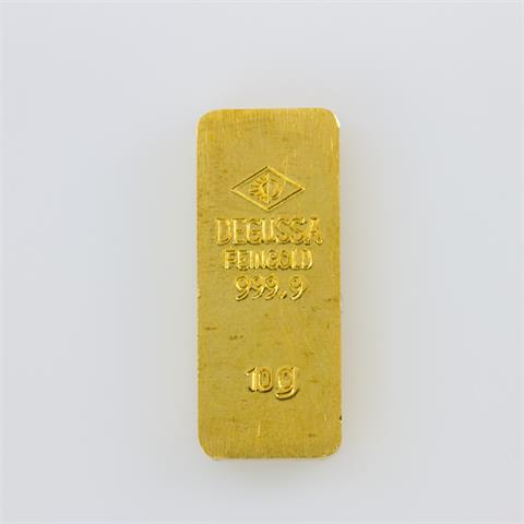 Gold/Degussa - 1 x 10 Gramm-Barren,