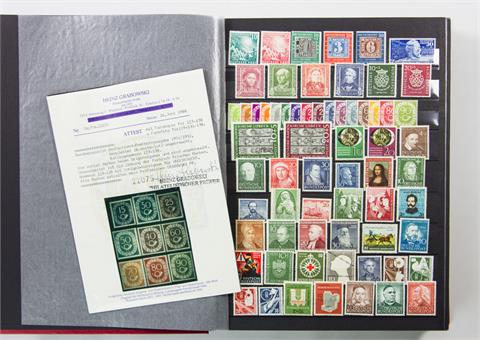 Briefmarken - Schöne Postfrische Sammlung Bundesrepublik ab Mi Nr.111 bis in die Euro Zeit. Dabei Posthorn mit Attest Grabowski.