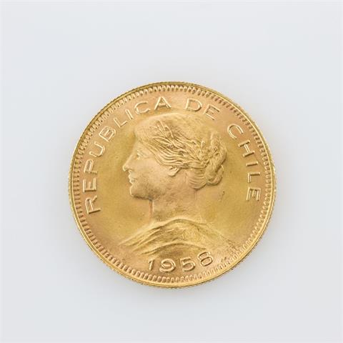Chile / GOLD - 100 Pesos, Diez condores, 1958,