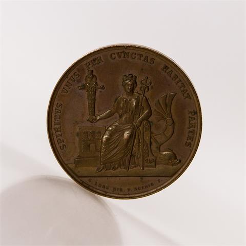 Hamburg - Bronzemedaille 1830 v. König bei Loos auf die Versammlung deutscher Naturforscher