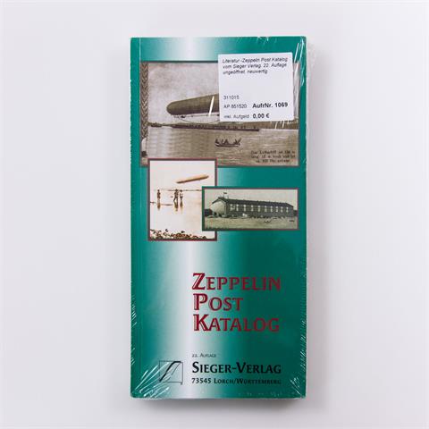 Literatur -Zeppelin Post Katalog vom Sieger Verlag,