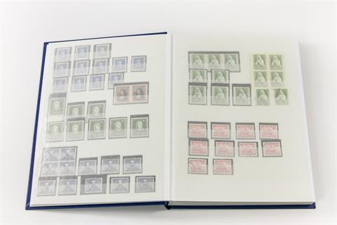 Briefmarken - Bundesrepublik und Berlin 1949/1955, Steckbuch und 2 Steckkarten eines Kapitalanlegers : Bund alle besseren Sätze
