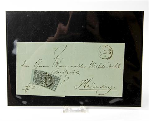 Briefmarken - Hannover. Sehr schöner Bedarfbrief mit MeF der Nr. 1.