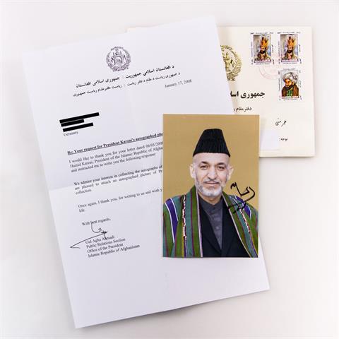 Autographen - Hamid Karzai (geb. 1957), ehem. Präsident Afghanistans,