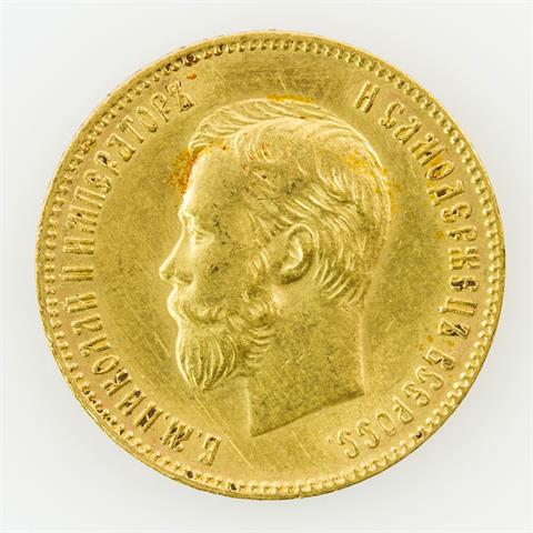 Russland/GOLD - 10 Rubel 1904, Nikolaus II.,