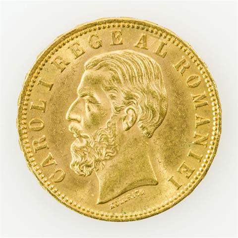 Rumänien/GOLD - 20 Lei 1890, Carol I.,