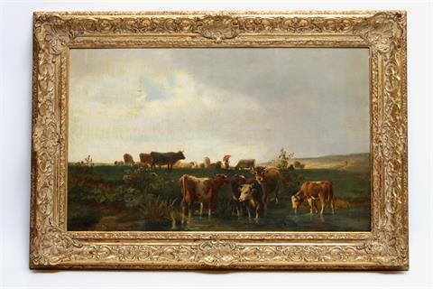 SELLMAYR, Ludwig (1834-1901) 'Kühe auf der Weide', Ende 19. Jhd.