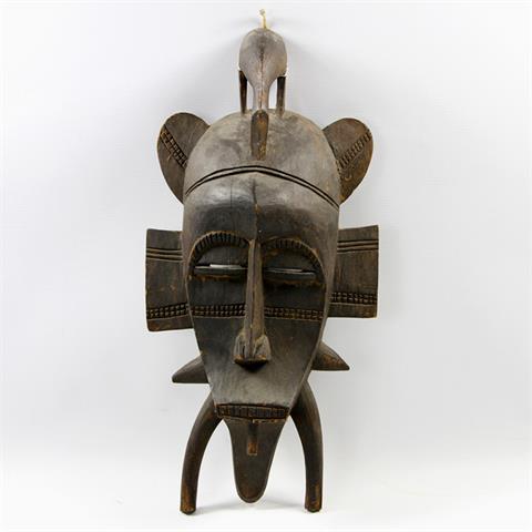 SENUFO Maske aus Holz. Wohl ELFENBEINKÜSTE/AFRIKA, 20. Jh.