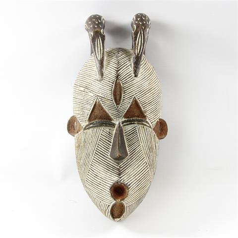 LUBA Maske aus Holz. Wohl KONGO/AFRIKA 20. Jh.
