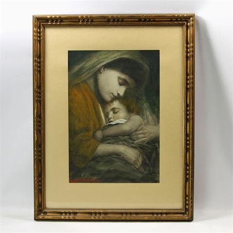 SPATZ, WILLY (wohl; 1861-1931): Mutter mit schlafendem Kind im Arm, 20 Jh.,