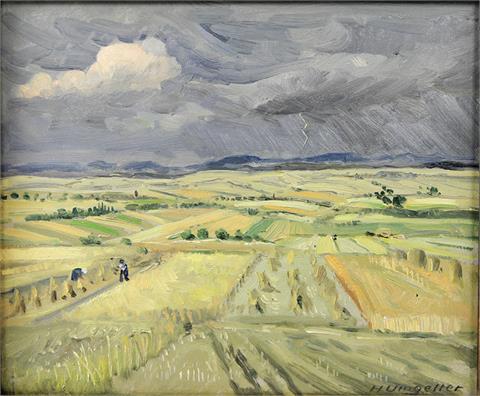 UMGELTER, HERMANN (1891-1962): Gewitter über den Feldern.