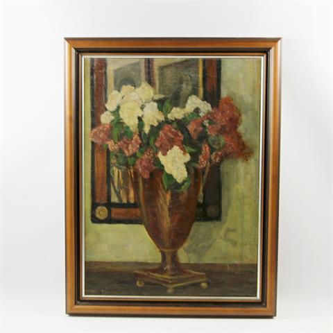 Stilllebenmaler (20. Jh.): Blumenstrauß in Vase.