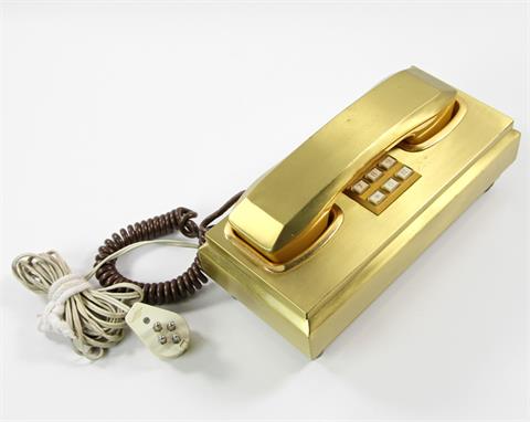 Telefon, Italien wohl 1970er Jahre, goldfarben.