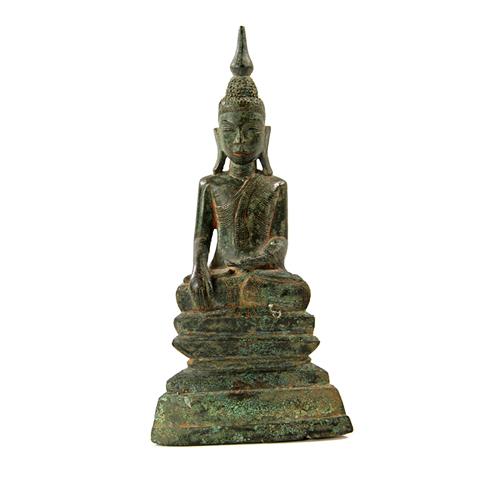 Bronze des Buddha Shakyamuni. THAILAND, wohl 19. Jh.