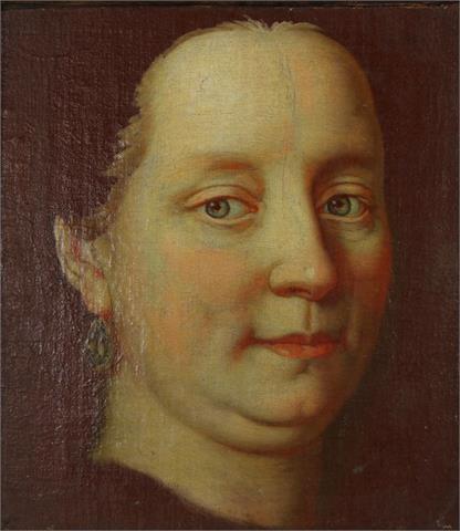 MEYTENS, MARTIN VAN ATTR (1695-1770)/20. Jh.: Fragment eines Portraits Kaiserin Maria Theresias von Österreich.