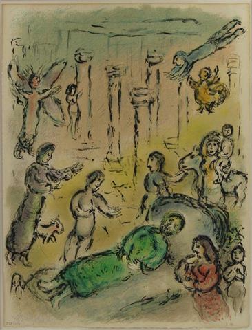 CHAGALL, MARC (1887-1985): 1 B. aus der Serie "Odyssee" aus Homer: "Le lis d'Ulysse", 1972-1974,