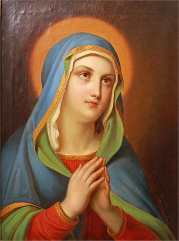 FRANKENBERGER, JOHANN (1807-1874): Die Heilige Jungfrau Maria, wohl 1858,