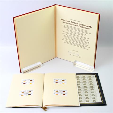 Bund - 3 Ministerbücher /-folder: Übergabemappe / Ministerbuch im ca. Format A3, leinengebunden,