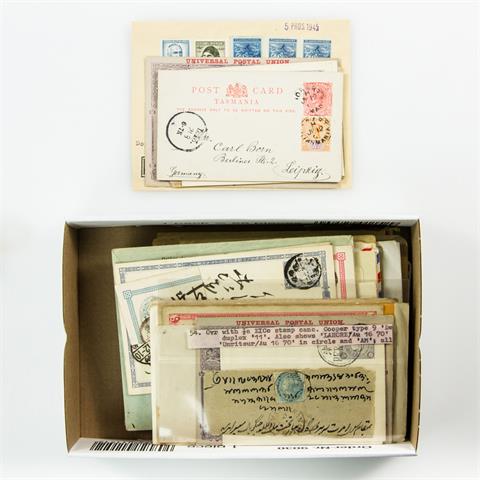 Brief- und Kartenposten aus Nachlass (ca. 60 Stück) mit interessanten Stücken aus aller Welt,