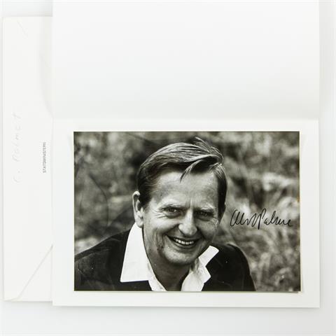 Autographen - Olof Palme (1927-1986), ehemaliger Ministerpräsident Schwedens,