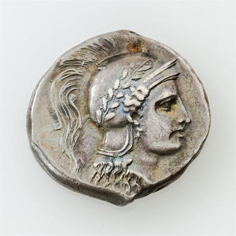 LUKANIEN - VELIA Stater, Athena-Kopf mit Helm r.,