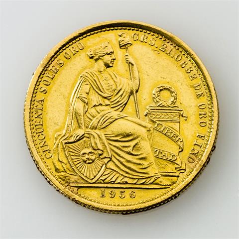 Peru/GOLD - 50 Soles 1956, Liberty,
