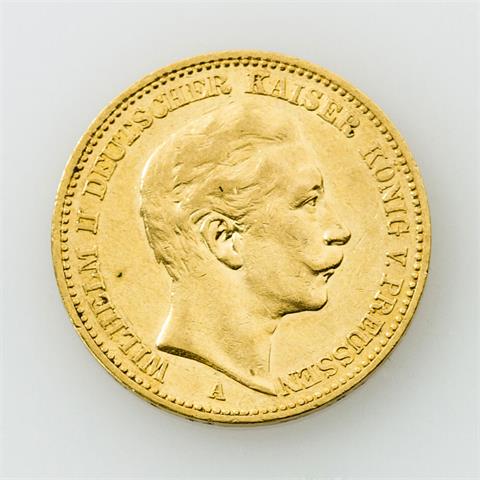 Preussen/GOLD - 20 Mark 1900 A, Wilhelm II.,
