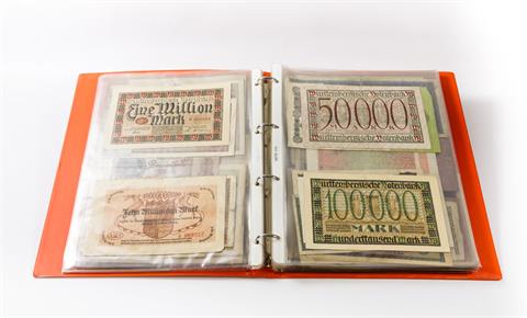 Banknoten - Deutschland vor 1945 + einige russische Scheine. Ca. 200 Stück,