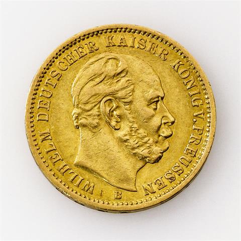 Preussen/GOLD - 20 Mark 1872 B, Wilhelm I.,