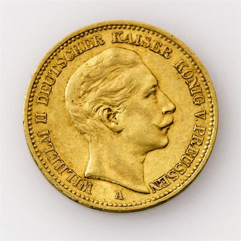 Preussen/GOLD - 20 Mark 1901 A, Wilhelm II.,